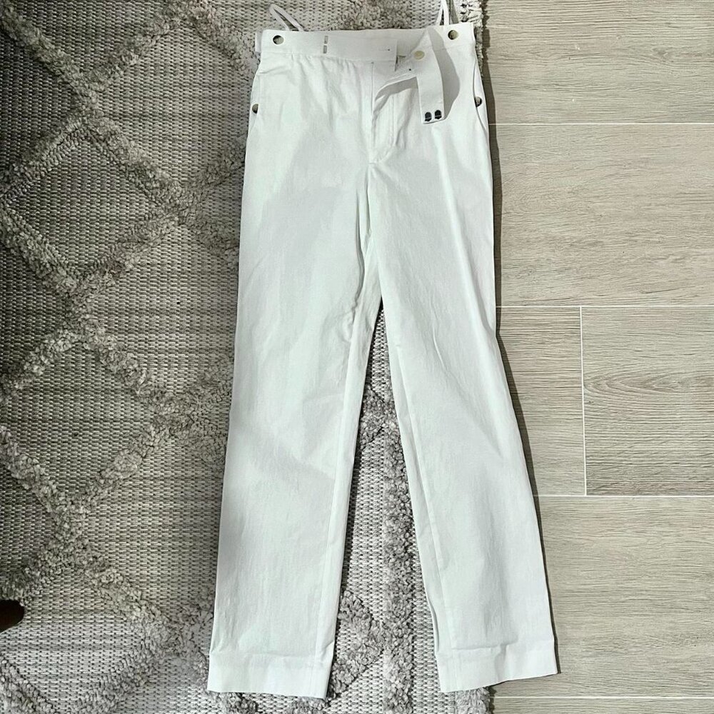 Helmut Lang Women's White and Cream Trousers